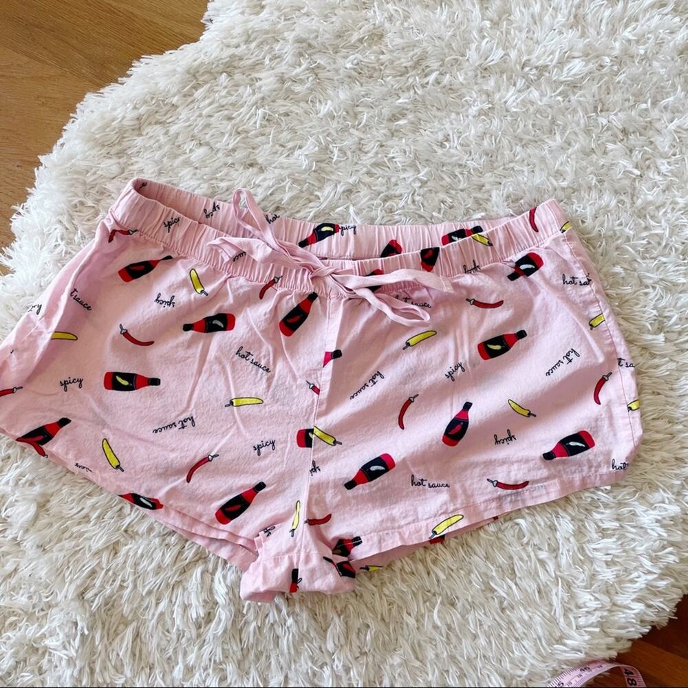 Forever 21 pajama shorts lounge comfy hot sauce spicy juniors size Small S